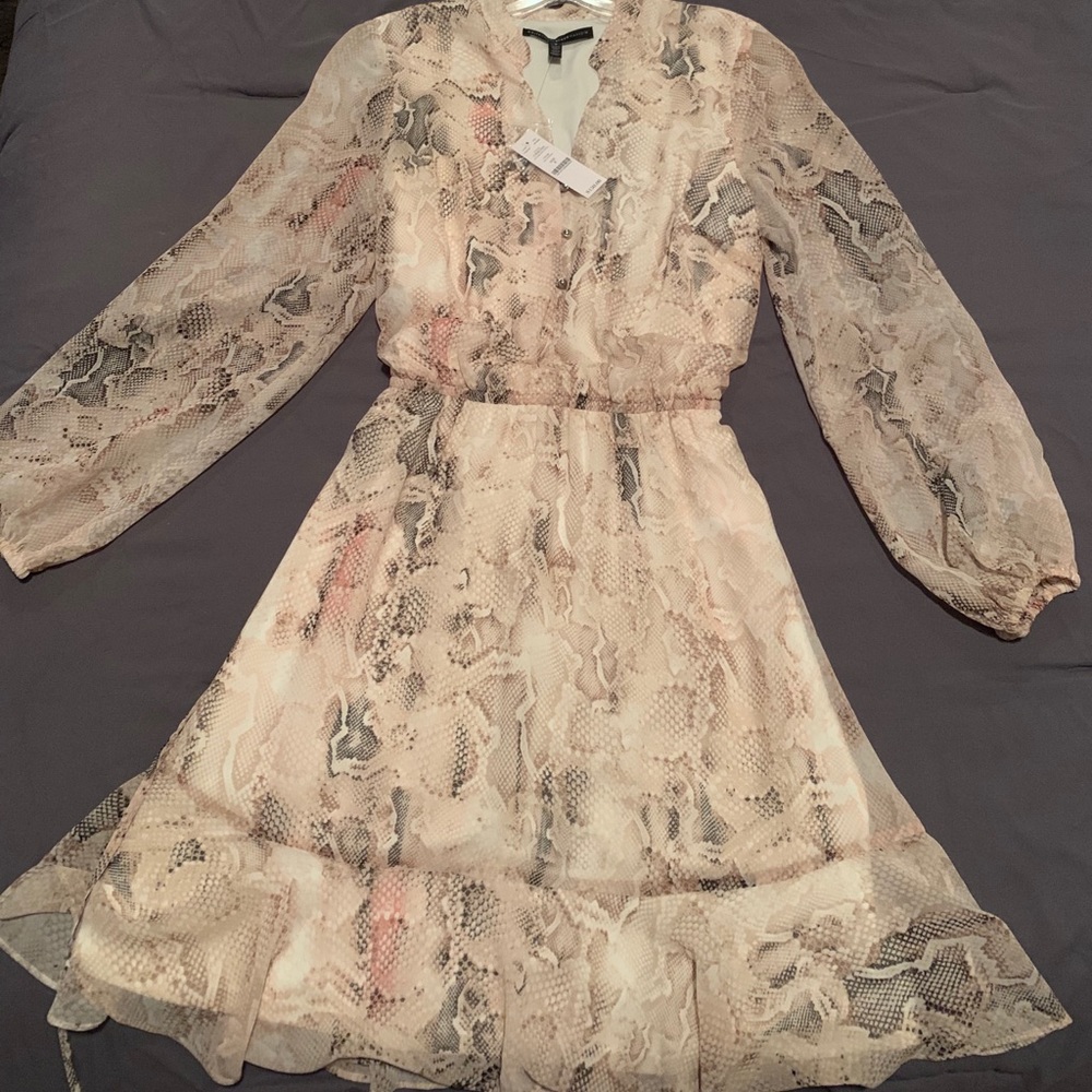 White House Black Market snake skin dress.